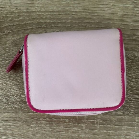 Rare Vintage Y2k Jim Benton No Dogs Allowed Pink Bifold Wallet Card Holder - Picture 2 of 4